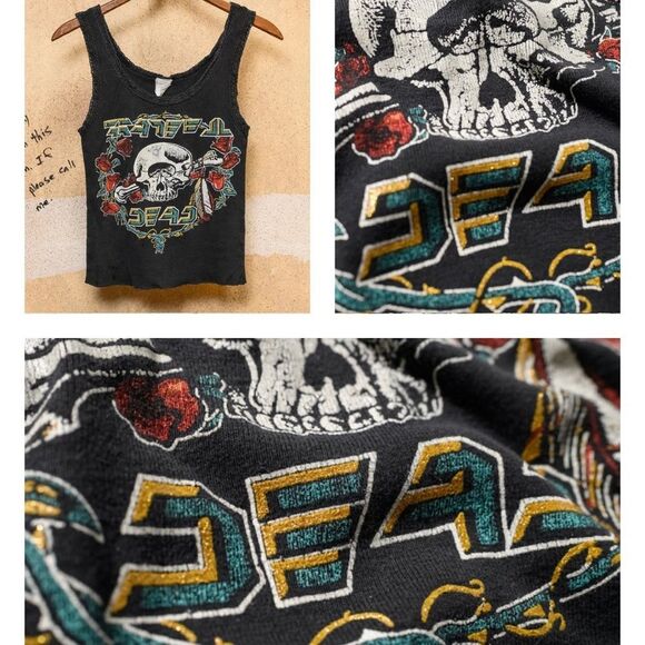 MadeWorn Grateful Dead Cyclops Lace Tank in Coal Size XS - Picture 4 of 9